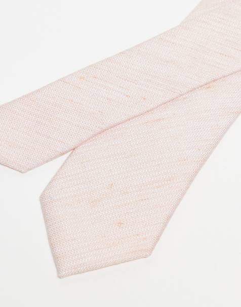 ASOS DESIGN - Cravatta testurizzata in tessuto fiammato rosa - view 1