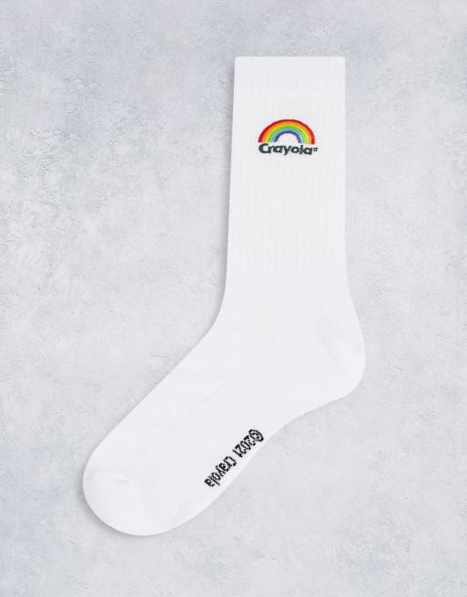 ASOS DESIGN Crayola rainbow sports socks