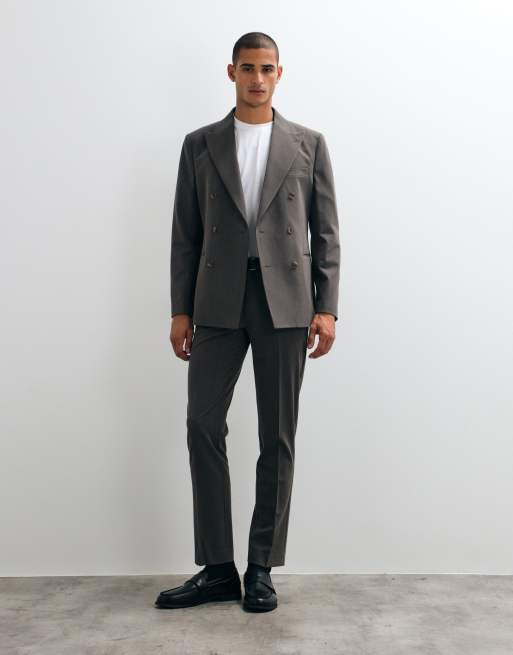 ASOS DESIGN crease resistant slim suit in dark brown, 2 of 3