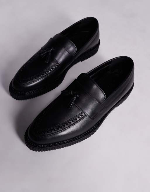 ASOS DESIGN - Creeper - Sorte loafers i læder, 2 af 4