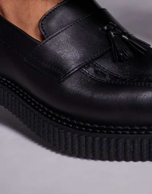 ASOS DESIGN - Creeper - Sorte loafers i læder, 3 af 4