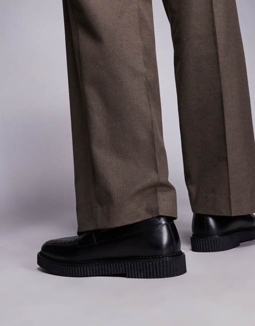 ASOS DESIGN - Creeper - Sorte loafers i læder, 4 af 4