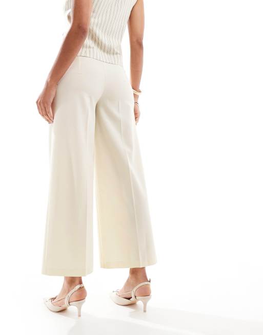 ASOS DESIGN - Cremefarvede og skræddersyede culotte-bukser, 2 af 5