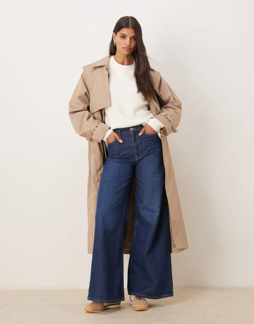 ASOS DESIGN - Cremehvid blød longline-trøje med tætsiddende talje og rund hals, 2 af 4