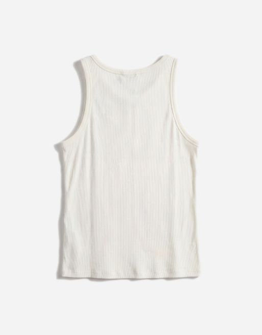 ASOS DESIGN - Cremehvid gennemsigtig top med løs pasform og dyb rund hals, 6 af 7