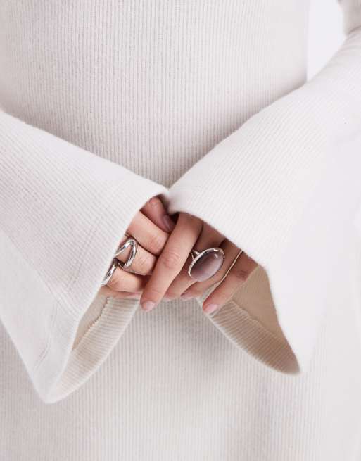 ASOS DESIGN - Cremehvid og superblød minikjole med ærmer med svaj, 2 af 4