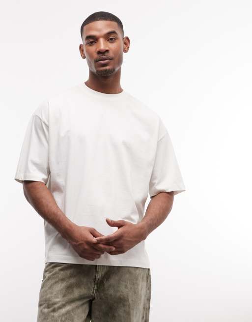 ASOS DESIGN - Cremehvid oversized T-shirt med bilprint og firkantet pasform, 3 af 5
