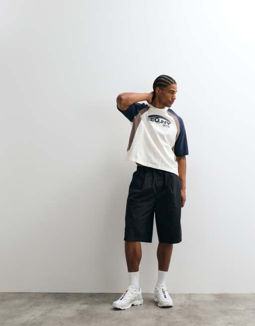 ASOS DESIGN - Cremehvid oversized T-shirt med grafisk tekstprint i firkantet pasform, 5 af 5