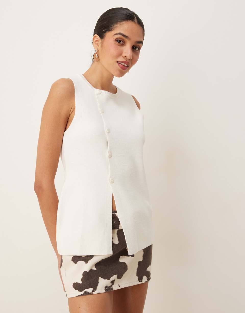 Asos design cream vest
