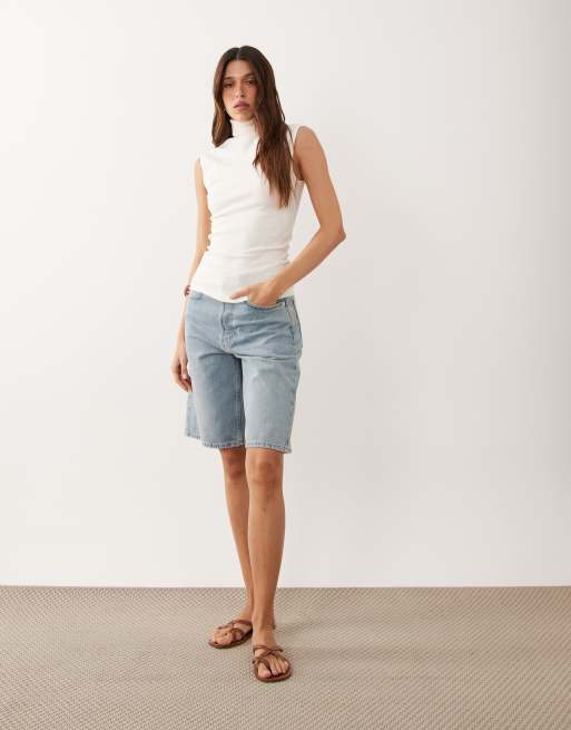 ASOS DESIGN - Cremehvid tanktop med ståkrave, 4 af 4