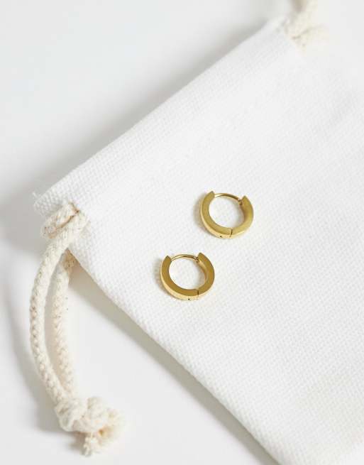 ASOS DESIGN – Creolen aus wasserfestem Edelstahl in Goldoptik, 9 mm, 4 von 4