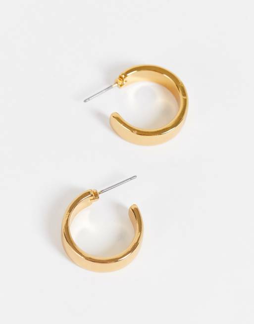 ASOS DESIGN – Creoler med 14K guldplätering och fyrkantiga kanter, 2 par, 3 av 4