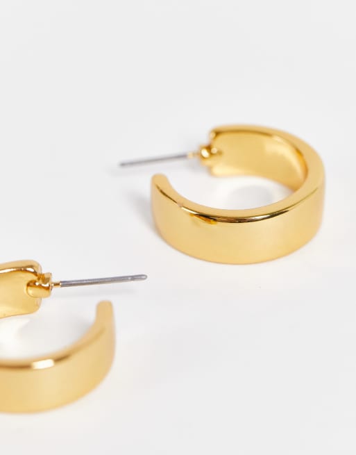 ASOS DESIGN – Creoler med 14K guldplätering och fyrkantiga kanter, 2 par, 4 av 4