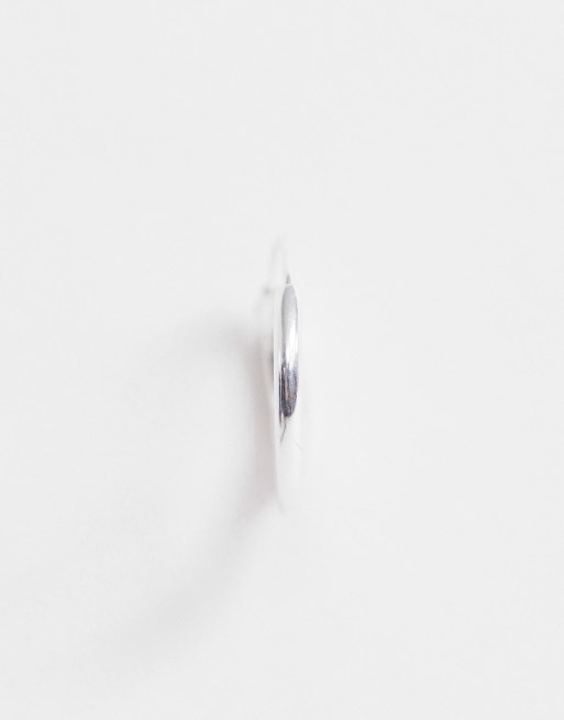 ASOS DESIGN - Créoles 12 mm en argent massif - Argenté, 2 de 3