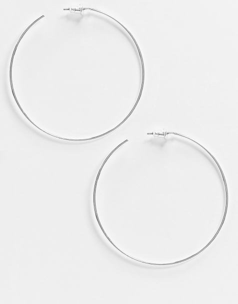 ASOS DESIGN - Créoles 50 mm en fil métallique fin