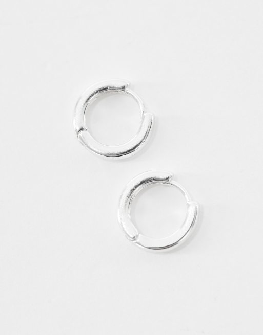 ASOS DESIGN - Créoles 9 mm en plaqué argent véritable, 3 de 4