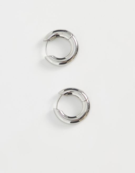 ASOS DESIGN - Créoles à charnière 20 mm en plaqué argent, 3 de 4