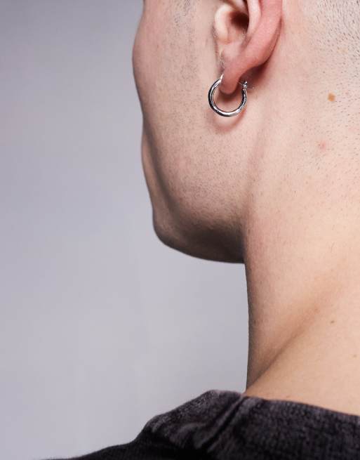 ASOS DESIGN - Créoles effet fondu en acier inoxydable résistant à l'eau - Argenté
