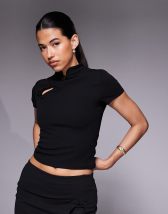 COLLUSION Unisex hooded balaclava in light grey