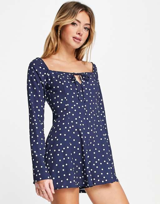 Asos polka store dot playsuit