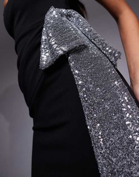background for black dress Lady Black Tie - Kennedy Midi Dress - Black main image 1