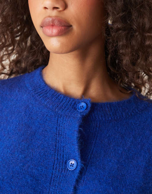 Pull Cardigan J.Crew Summerweight Bleu Cobalt – Coton – Taille S – Occasion Très Bon état