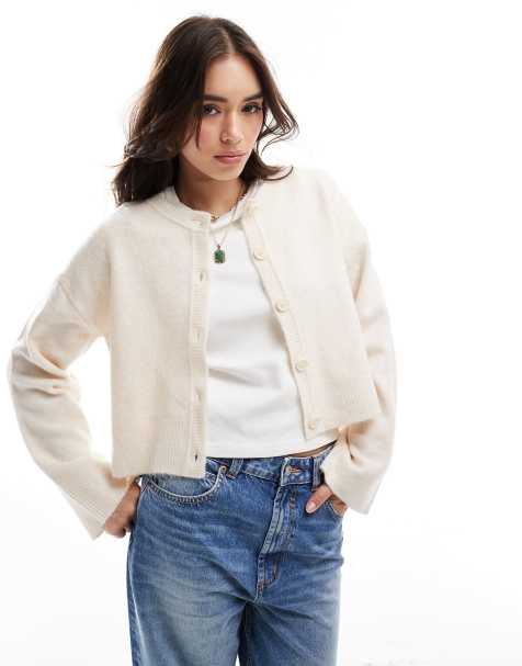 Ladies thin white cardigan best sale