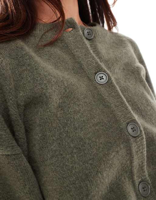 ASOS DESIGN - Vest met ronde hals in kaki