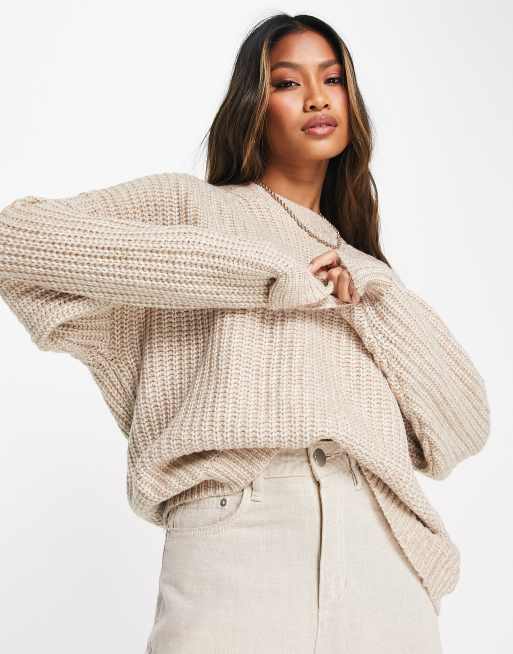 Camel ribbed outlet sweater