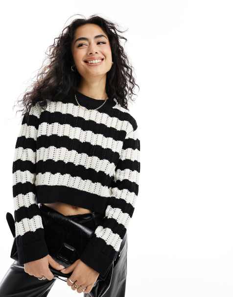 Cropped Jumpers, Black & Cropped Knitted Jumpers