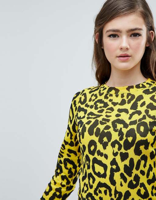 Asos leopard outlet jumper