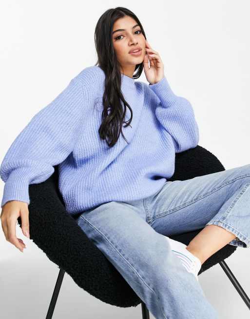 Asos design fluffy on sale jumper in rib