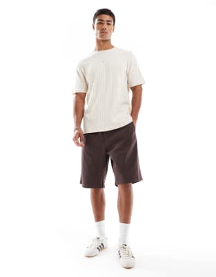 Asos Design Crew Neck Linen Look T-shirt