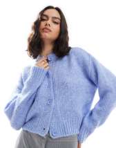 エイソス レディース カーディガン ブルー 6サイズ  Chunky Cardigan In Twist Yarn With Fringing(642107) ASOS DESIGN knitted edge to edge cardigan in multi twist