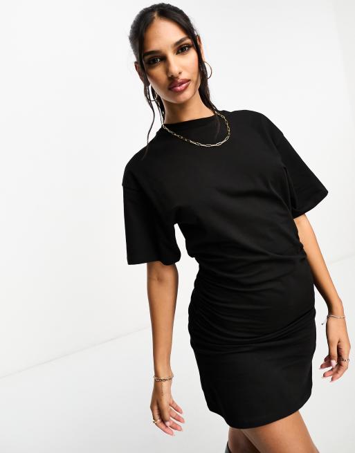 Asos black shop t shirt dress