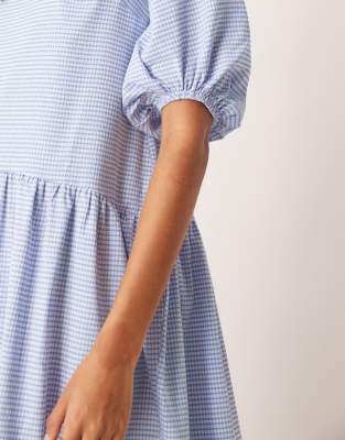 asos blue gingham dress Elderflower Front Pocket Maxi Dress Gingham Baby Blue