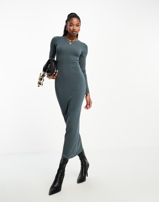 Asos ribbed dress best sale