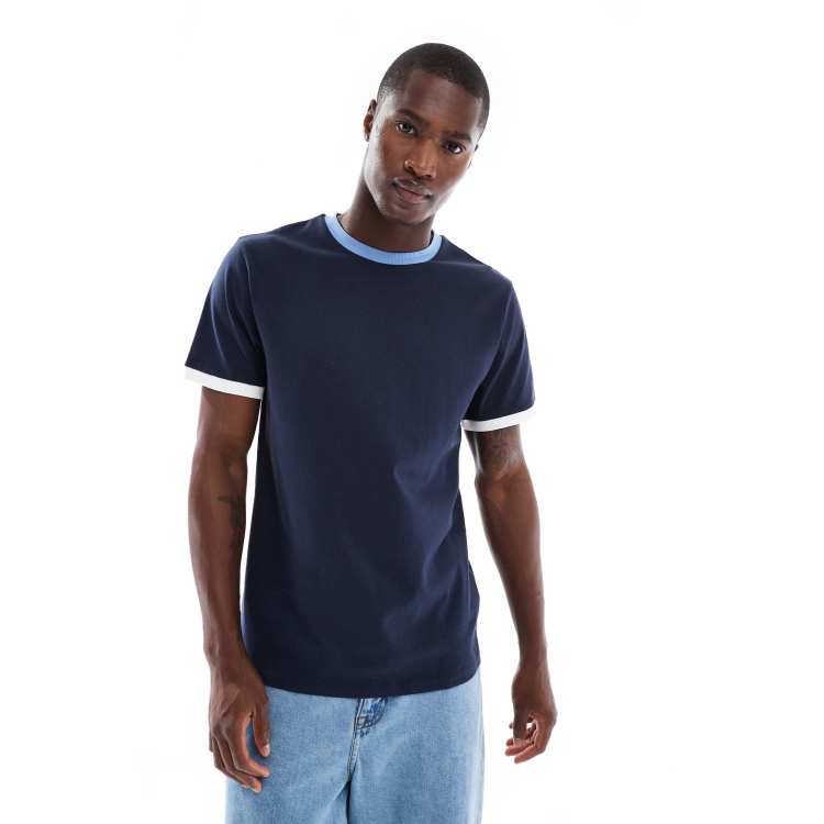★KIRSH★ Graphic Ringer T-Shirt Navy MUSINSA | KIRSH Graphic Ringer T-Shirt [Navy]