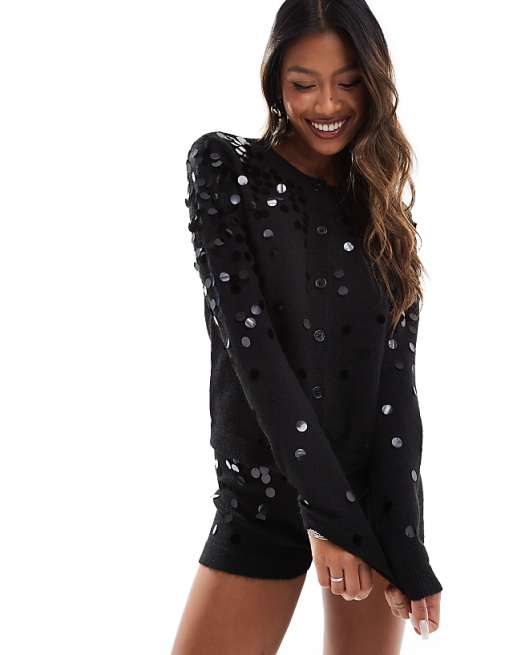 Black Sequin Sweater Black Sequin Sweater