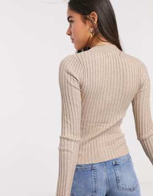 skinny rib cardigan
