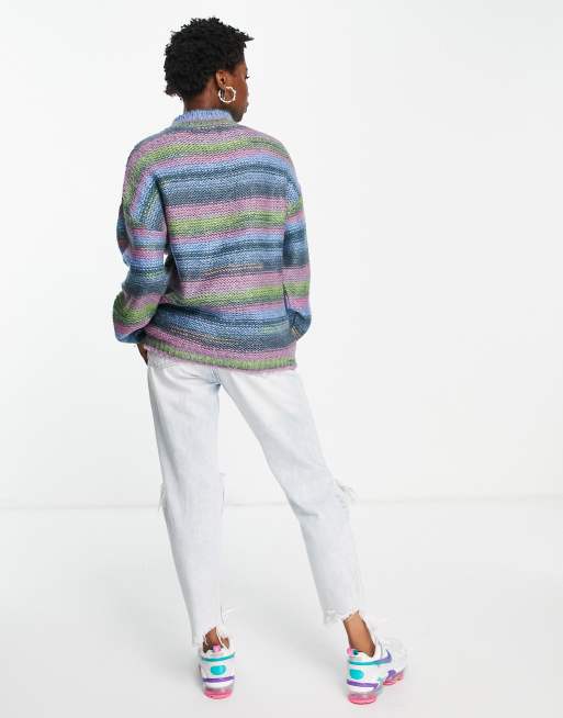 ASOS DESIGN crew neck sweater in space dye