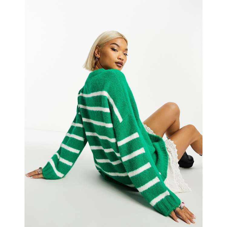 ASOS DESIGN crew neck sweater with stripe back detail | ASOS