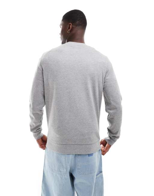 ASOS DESIGN crew neck sweatshirt in gray heather