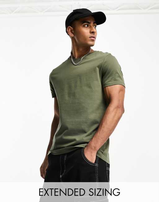 ASOS DESIGN crew neck t-shirt in khaki 