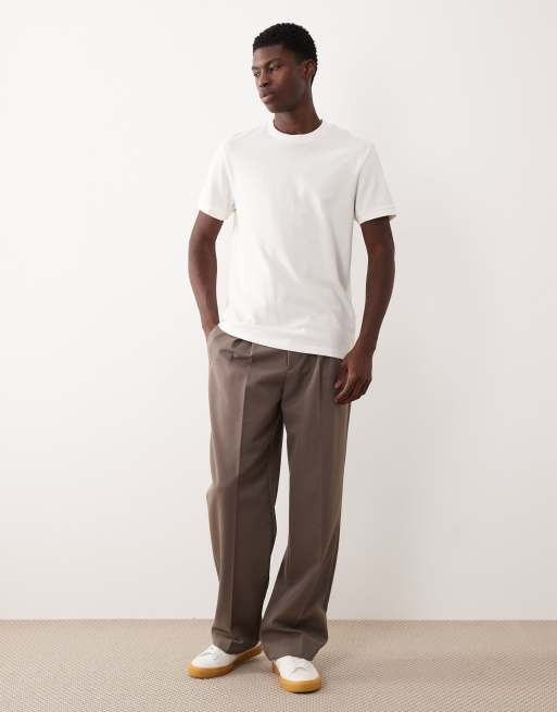 ASOS DESIGN crew neck T-shirt in light gray pique , 2 of 5
