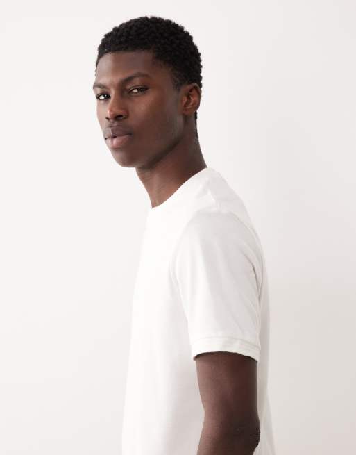 ASOS DESIGN crew neck T-shirt in light gray pique , 4 of 5