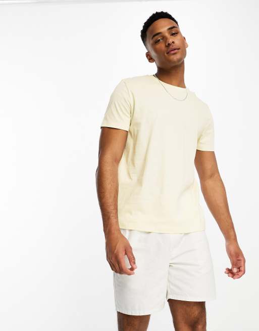 ASOS DESIGN crew neck t-shirt in off white 