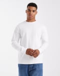 [ASOS DESIGN] ASOS DESIGN crew neck t-shirt in white wide rib 2XL WHITE