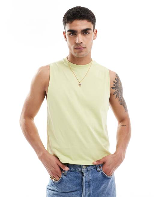 ASOS DESIGN crew neck tank in green | ASOS