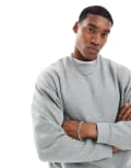 [ASOS DESIGN] ASOS DESIGN crew sweat in grey marl 2XS Grey Marl